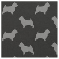 Norwich Terrier Dog Silhouettes Grey and Black
