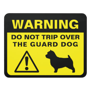 Norwich Terrier Funny Guard Dog Warning Door Sign