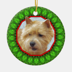 Norwich Terrier Happy Howliday Ceramic Ornament