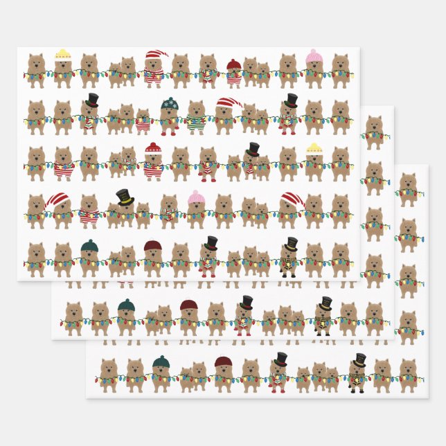 Norwich Terrier Holiday Wrapping Paper Sheets (Set)