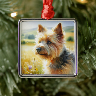 Norwich Terrier Metal Ornament