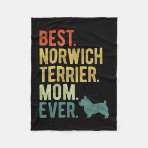 Norwich Terrier Mom Ever Dog Lovers Mother's Day Fleece Blanket