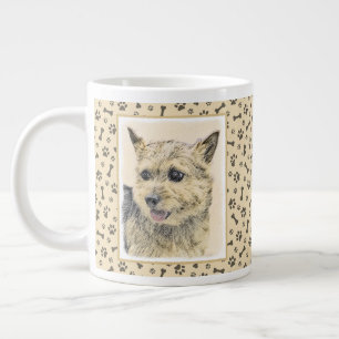 Norwich Terrier Painting - Cute Original Dog Art Giant Coffee Mug
