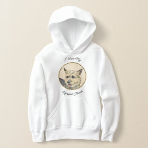 Norwich Terrier Painting - Cute Original Dog Art Hoodie