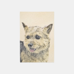 Norwich Terrier Painting - Cute Original Dog Art Rug