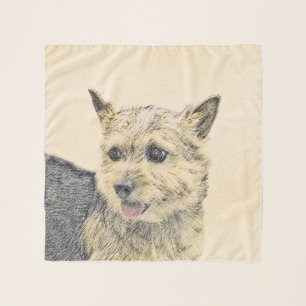 Norwich Terrier Painting - Cute Original Dog Art Scarf