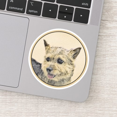 Norwich Terrier Painting _ Cute Original Dog Art Sticker