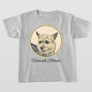 Norwich Terrier Painting - Cute Original Dog Art T-Shirt