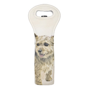 Norwich Terrier Painting - Cute Original Dog Art Wine Bag