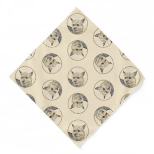 Norwich Terrier Painting Cute Original Pet Dog Art Bandana