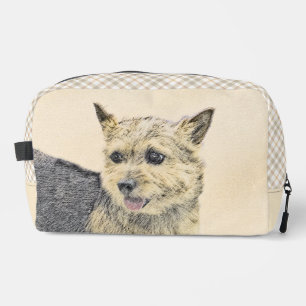 Norwich Terrier Painting Cute Original Pet Dog Art Dopp Kit