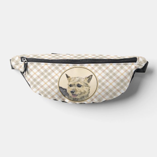 Norwich Terrier Painting Cute Original Pet Dog Art Fanny Pack (Lay Down)