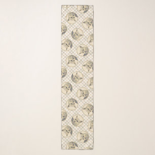 Norwich Terrier Painting Cute Original Pet Dog Art Scarf