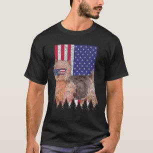 Norwich Terrier Patriotic Dog USA Pride American F T-Shirt