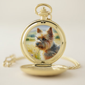Norwich Terrier Pocket Watch