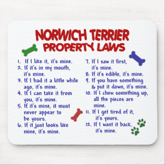 NORWICH TERRIER Property Laws 2 Mouse Pad