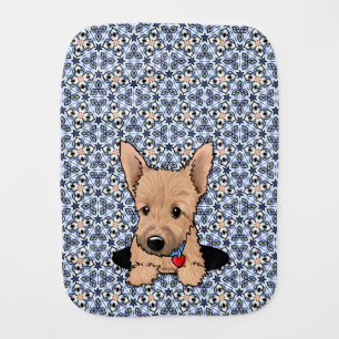 Norwich Terrier Puppy Baby Burp Cloth