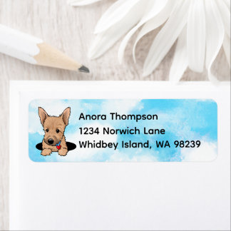 Norwich terrier Puppy Label