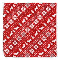 Norwich Terrier Silhouettes Christmas Pattern