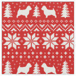 Norwich Terrier Silhouettes Dog Christmas Holiday Fabric