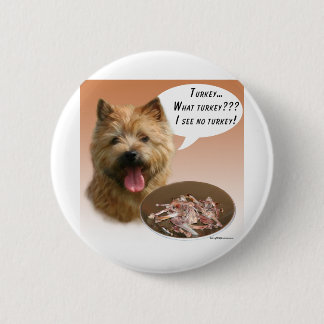 Norwich Terrier Turkey Pinback Button