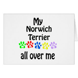 Norwich Terrier Walks Design Cards