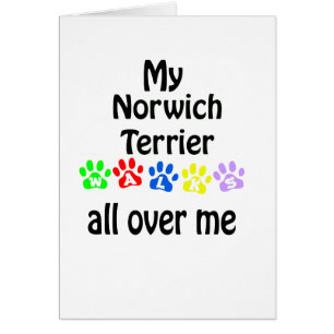 Norwich Terrier Walks Design Cards