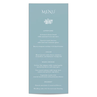 Norwich Wedding Dinner Menu