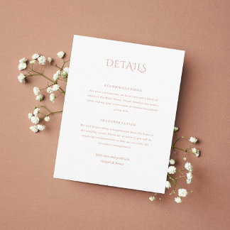 Norwich Wedding Enclosure Card