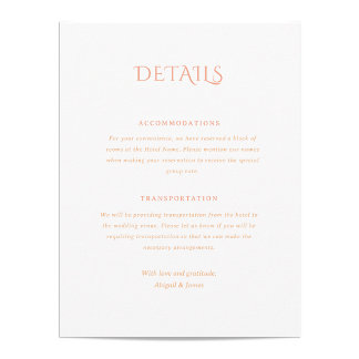 Norwich Wedding Enclosure Card