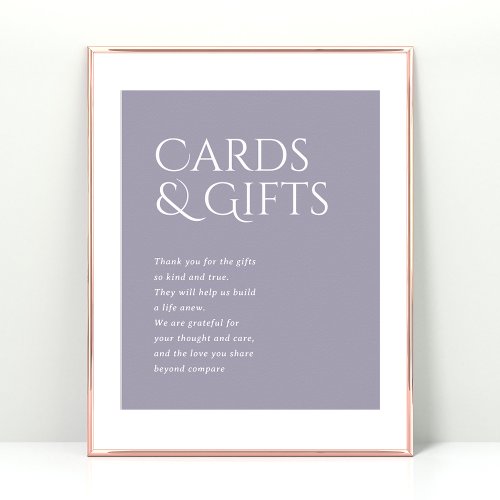 Norwich Wedding Gifts and Cards Sign