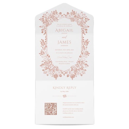 Norwich Wedding Invitation with RSVP Card