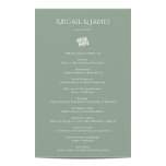 Norwich Wedding Program<br><div class="desc">This wedding design is a perfect blend of elegance and classic styler. The main feature of the design is a small white flower motif that sits gracefully in the center of the sage green-colored background.</div>