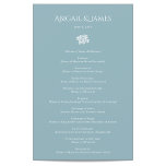 Norwich Wedding Program<br><div class="desc">This wedding design is a perfect blend of elegance and classic styler. The main feature of the design is a small white flower motif that sits gracefully in the center of the dusty blue-colored background.</div>