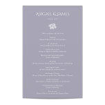 Norwich Wedding Program<br><div class="desc">This wedding design is a perfect blend of elegance and classic styler. The main feature of the design is a small white flower motif that sits gracefully in the center of the dusty blue-colored background.</div>