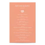 Norwich Wedding Program<br><div class="desc">This wedding design is a perfect blend of elegance and classic styler. The main feature of the design is a small white flower motif that sits gracefully in the center of the turquoise-colored background.</div>