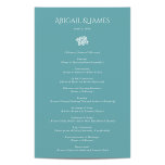 Norwich Wedding Program<br><div class="desc">This wedding design is a perfect blend of elegance and classic styler. The main feature of the design is a small white flower motif that sits gracefully in the center of the turquoise-colored background.</div>