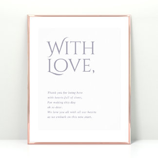 Norwich Wedding Thank You for Attending Sign
