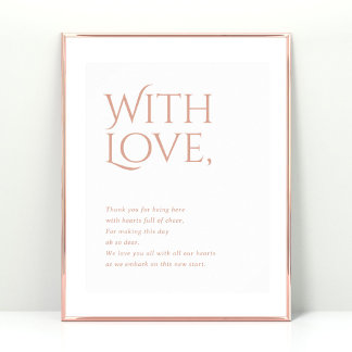 Norwich Wedding Thank You for Attending Sign
