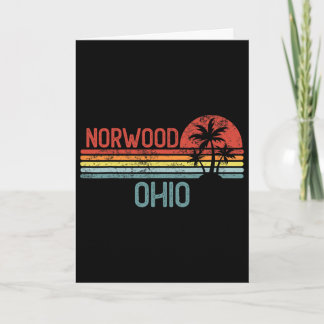 Norwood Ohio Funny Usa City Trip Home Roots Card