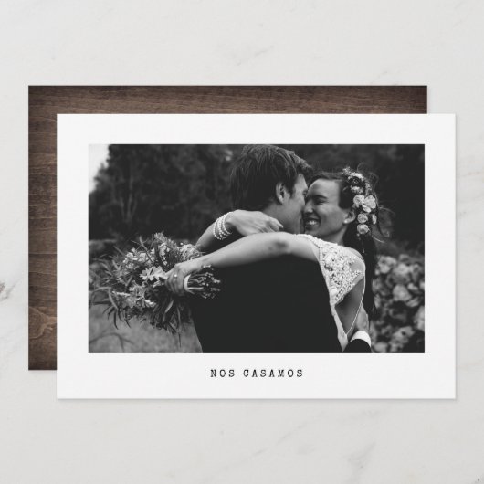 Nos Casamos - foto boda anuncio Spanish (Front/Back)