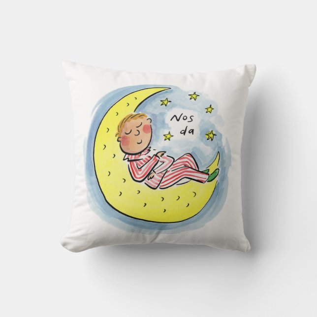 Nos da throw pillow (Front)