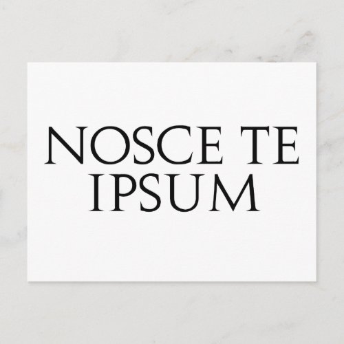 Nosce Te Ipsum Postcard