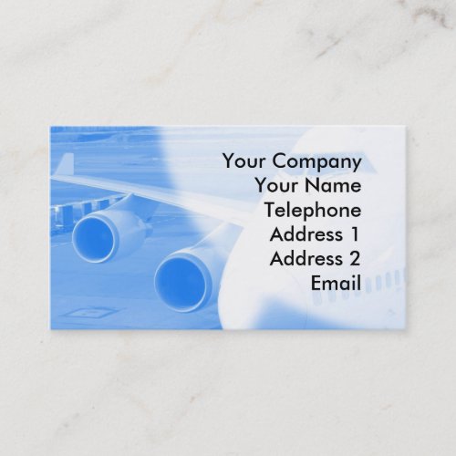 Nose and Wind of an Aircraft Business Card Template