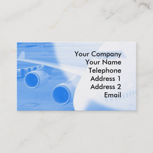 Customizable Nose and Wind of an Aircraft Business Card Template