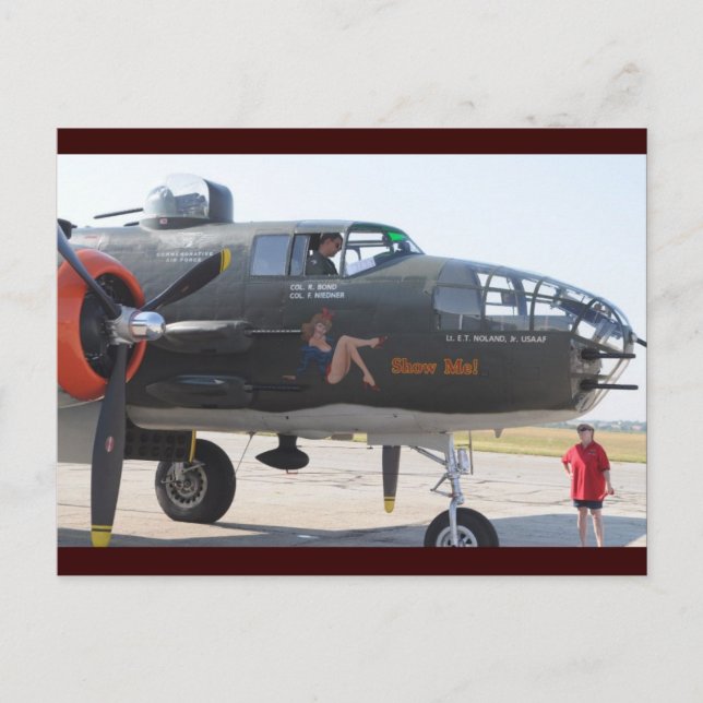nose art 'show me' postcard (Front)