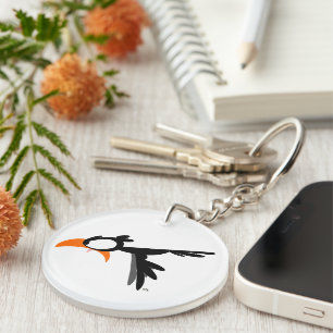 Nose-diving lil' birdie :) keychain