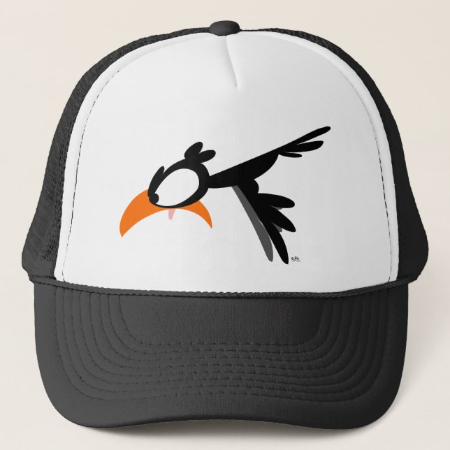 Nose-diving lil' birdie :) trucker hat (Front)