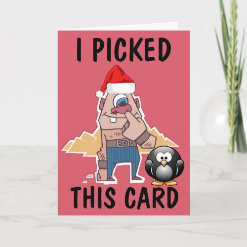 NOSE PICKER FUNNY CHRISTMASS CARDS