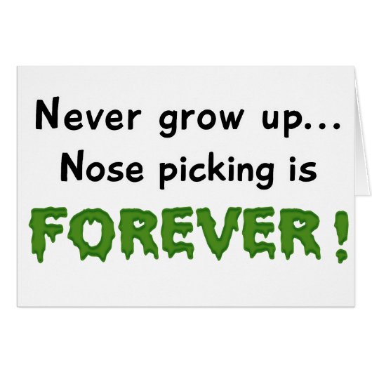 Nose Picking Cards (Front Horizontal)
